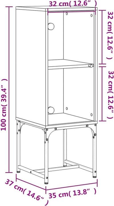 Image du produit vidaXL Beistellschrank (37 x 35 x 100 cm)