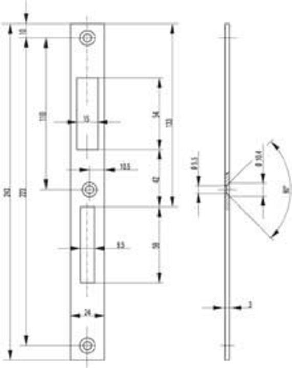 Actual product image BKS Striker S491 (Striking plate)