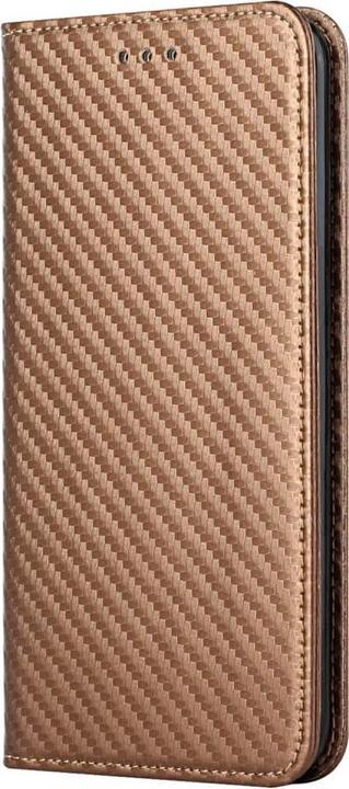 Actual product image Cover-Discount Xiaomi Poco X5 - Carbon Look Flip Case Cover brown (Xiaomi Poco X5)