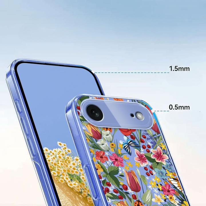 Immagine prodotto Cover-Discount iPhone 17 Air - Silikon Gummi Hülle Blumen (Apple iPhone 17 Pro)