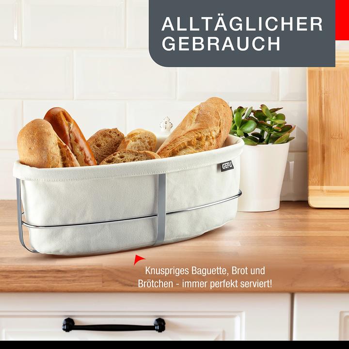 Immagine prodotto GEFU 33661 Cestino per pane BRUNCH, ovale bianco