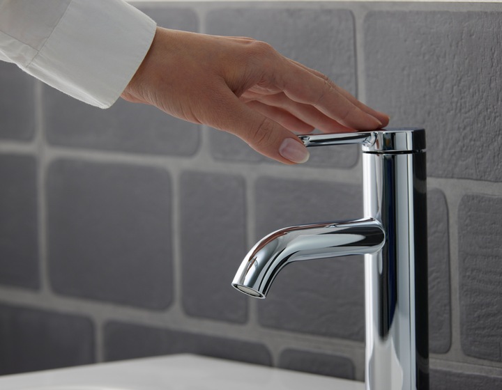 Actual product image Duravit Single lever basin mixer C.1 M with pop-up waste black matt