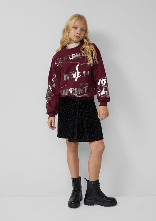 Produktbild s.Oliver Sweatshirt Kuscheliges Oversize Sweatshirt mit Folienprint (134)