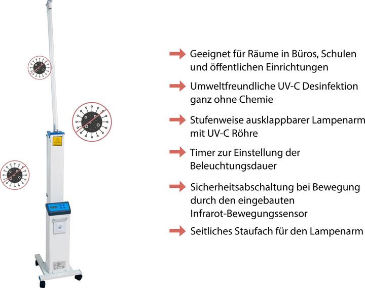 Immagine prodotto Good Connections Good Connection Stazione di disinfezione UV-C da 60W con 2 tubi per un ambiente di 30 m²