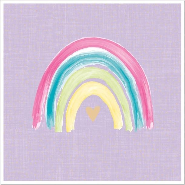 Artebene Servietten Regenbogen flieder von (33 x 33 cm)