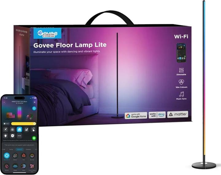 Produktbild Govee RGBICW Floor Lamp With Matter, H8076C13 (2200 lm)