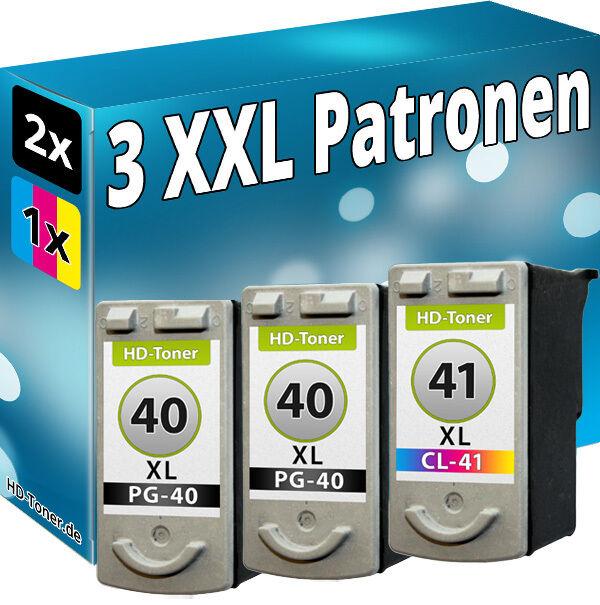 Produktbild Druckfuxx 3 TINTE PATRONEN 2x PG40+ CL41 für CANON PIXMA MP210 MP220 MP450 MP460 MP470