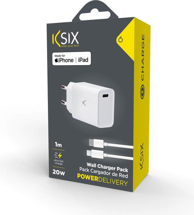 Image du produit KSIX Chargeur mural (20 W, 1 portion)