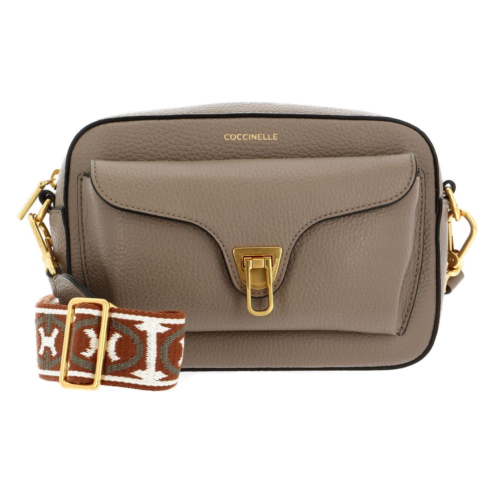 Coccinelle, Damen, Handtasche, Beat Soft Ribb Crossbody Bag Grained Leather, Braun