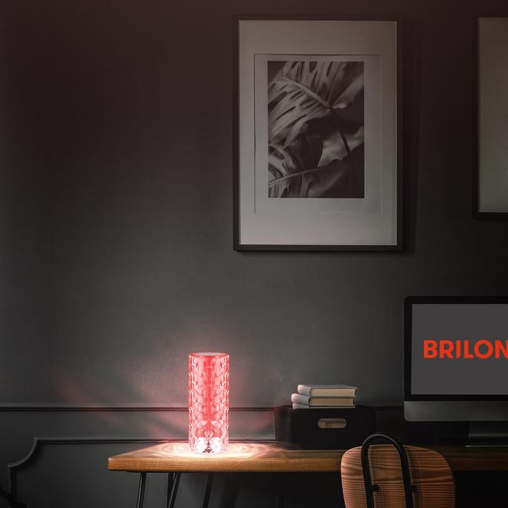 Image du produit Briloner Akku RGB-LED lampe de table, aspect cristal, transparent, 1xLED/2,3W