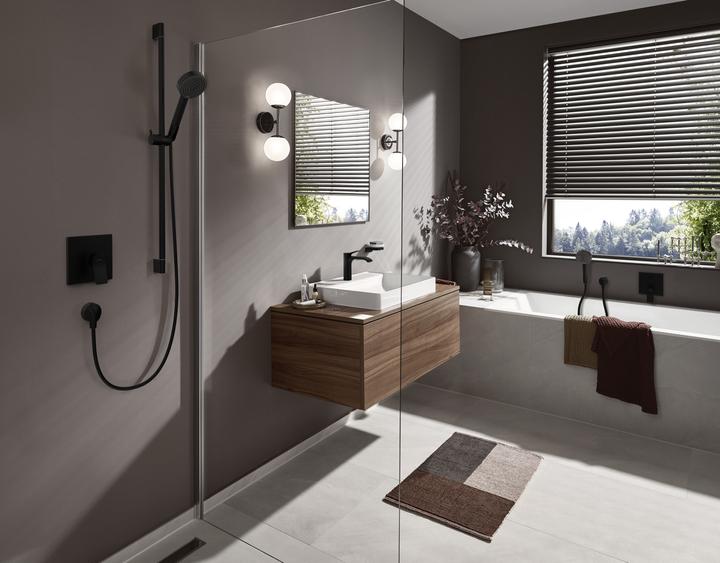 Actual product image hansgrohe AddStoris soap holder, wall mounted, matt black