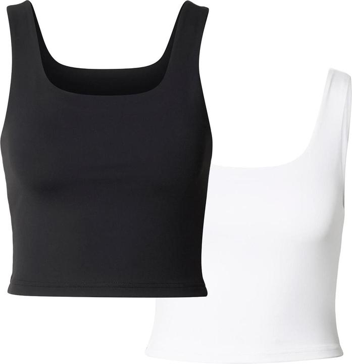 Produktbild Urban Classics Ladies Cropped Polyamide Top 2-Pack black+white S (S)