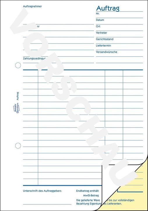 Produktbild Avery Formularbuch "Liefer-/Empfangsschein", 4+1 (40 x)