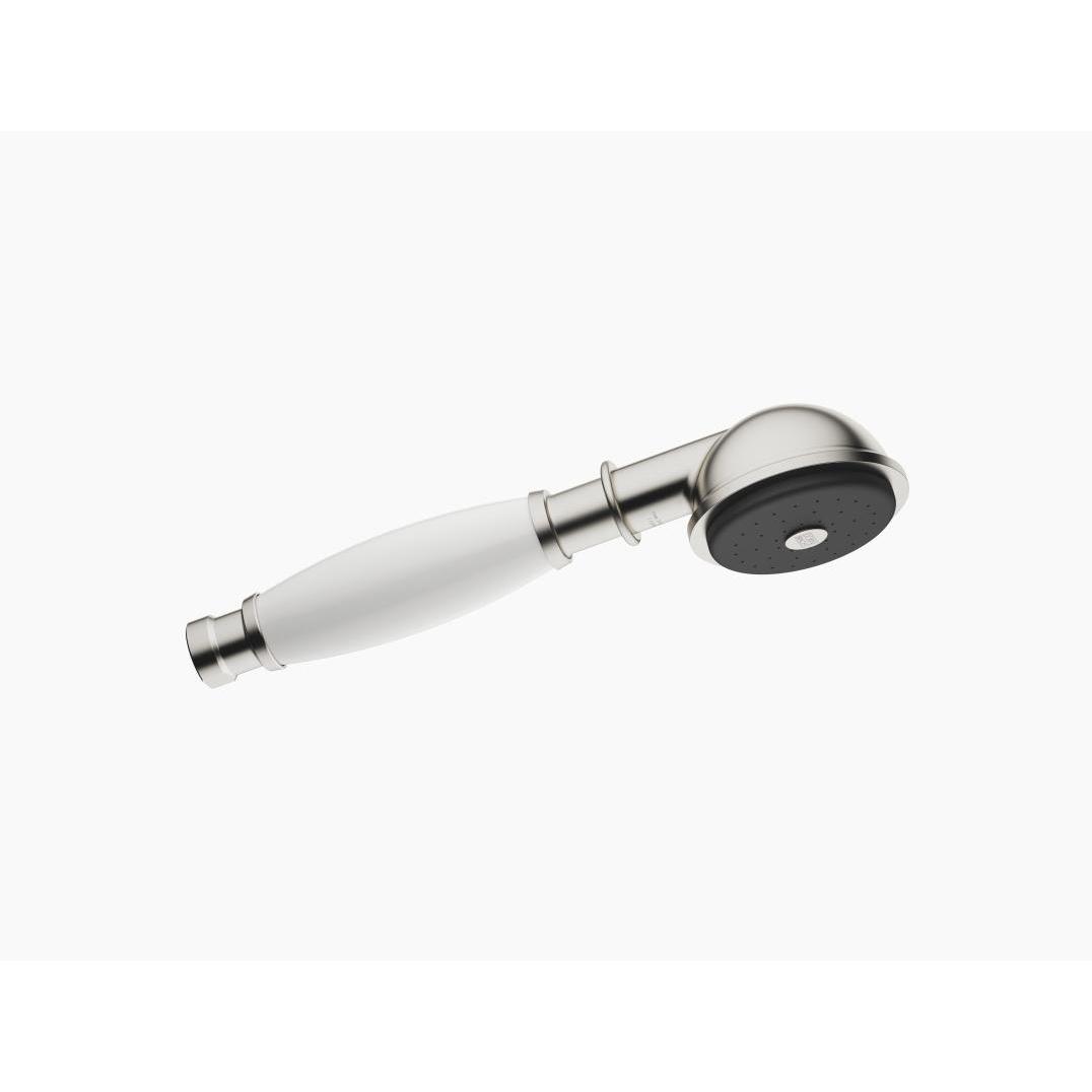 Dornbracht, Duschbrause, Madison Metall-Handbrause mit Porzellangriff (weiss), 28002970 (9 l/min)