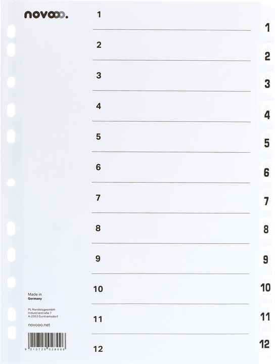 Immagine prodotto Novooo Cartone indice bianco A4