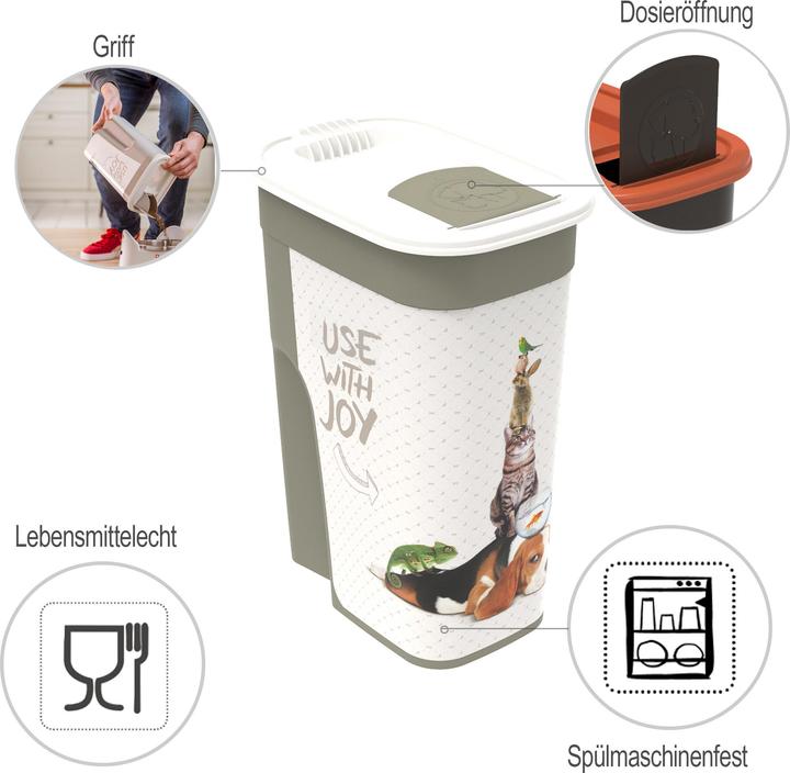 Actual product image Rotho FLO animal food bulk tin