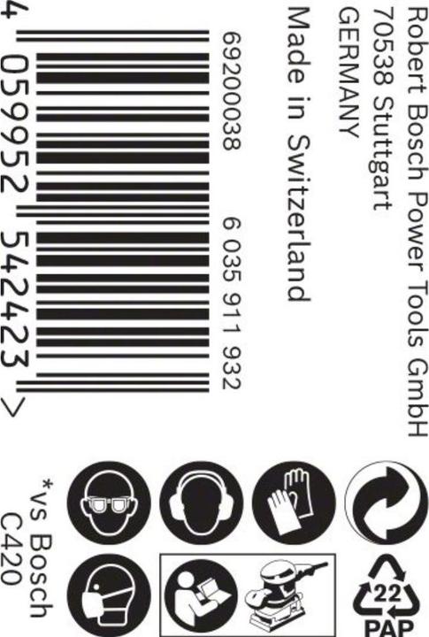 Produktbild Bosch Professional Zubehör EXPERT C470 Schleifpapierrolle zum Handschleifen, 93 mm, 5 m, G 80 (P80)