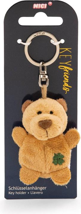 Produktbild Magni NICI Schlüsselanhänger Bär beige mit Kleeblatt 5cm
