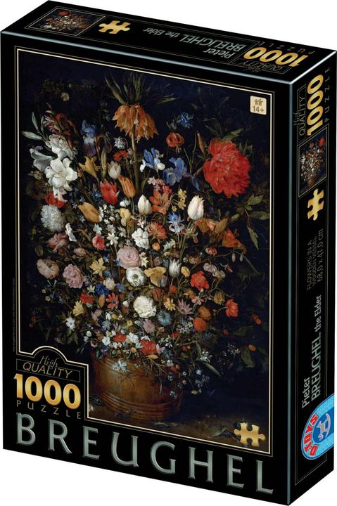Produktbild D-Toys Puzzle 1000 Brueghel, Blumen in einer Holzschale (1000 Teile)