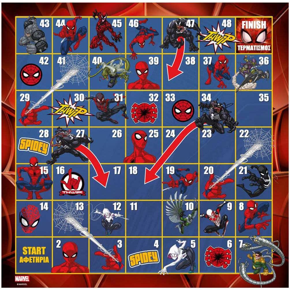 Luna Toys Gioco da tavolo Serpenti e Scale Spider-Man