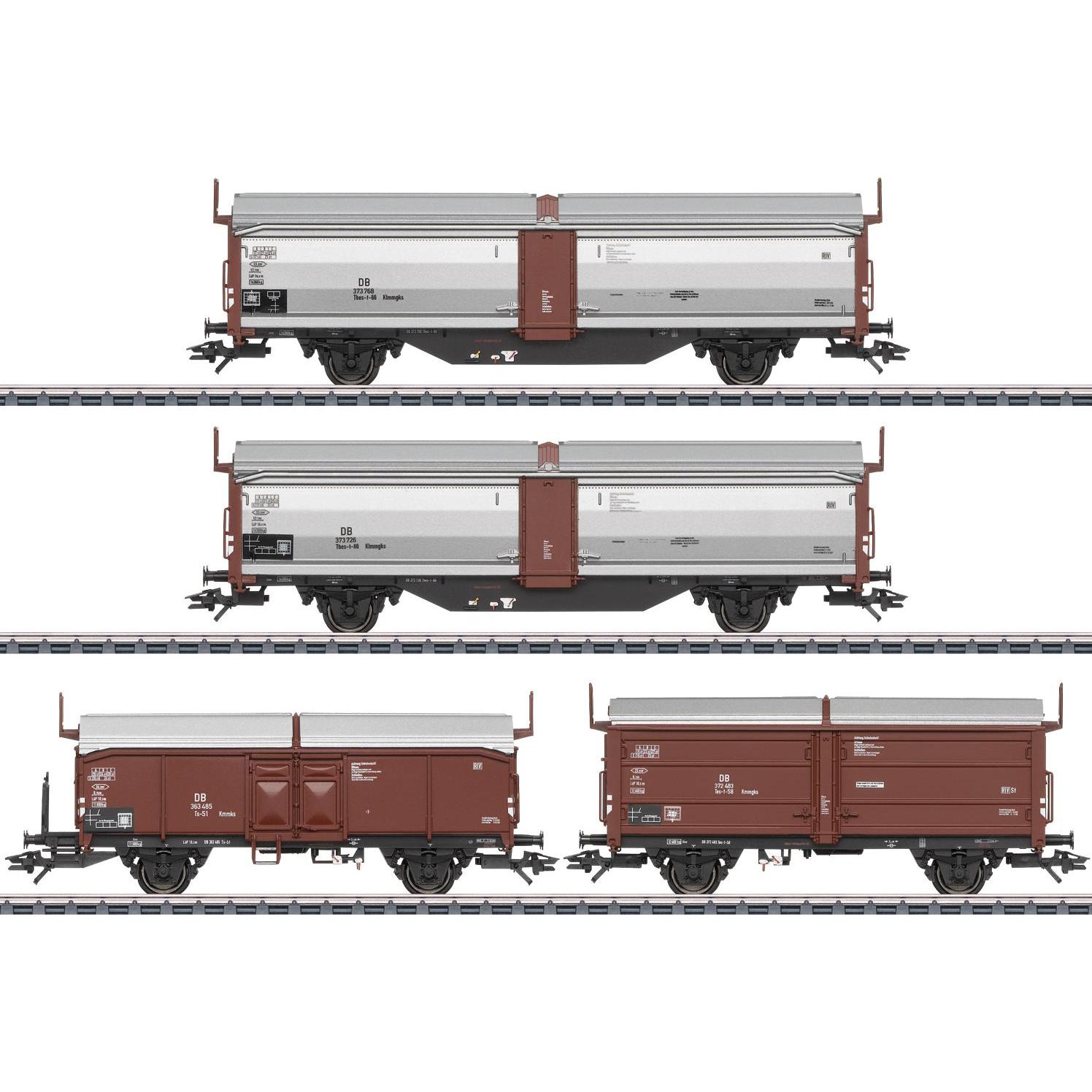 Märklin Set di carrelli per tetti scorrevoli e pareti scorrevoli Tbes-t-66 (Traccia H0)