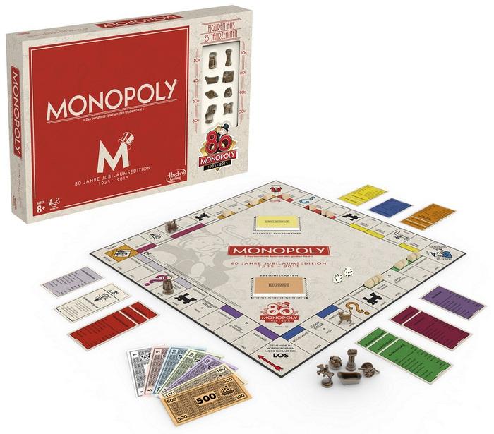 Actual product image Hasbro Monopoly 80 years CH edition (German, French, Italian)