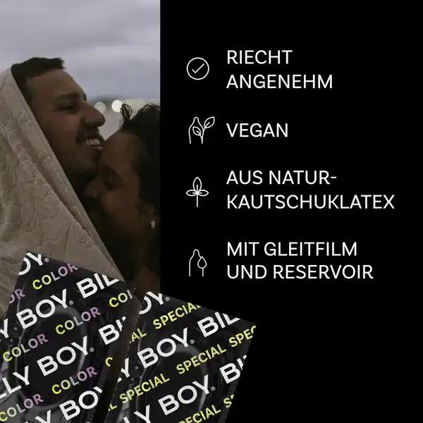 Actual product image Billyboy Billy Boy «Bunte Vielfalt» Kondome 12 Stück, 52 mm, farbig gemischt, genoppt, Silikonöl (12 pcs.)