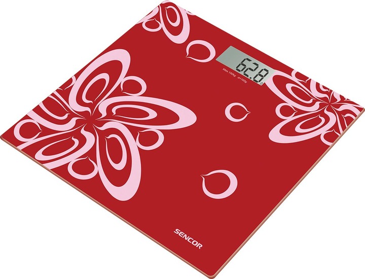 Sencor SBS 2507RD personal scale Red Electronic personal scale (150 kg)