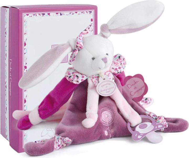 Produktbild Doudou et Compagnie Kirsche Hase mit Schnullerhalter
