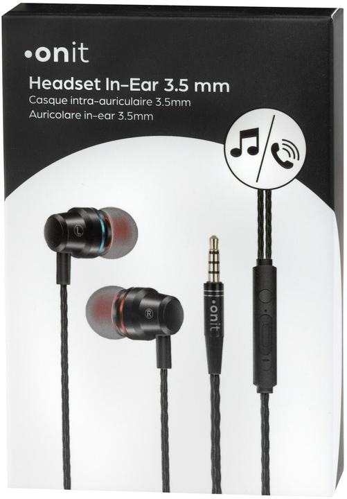 Image du produit Onit Écouteurs intra-auriculaires 3,5 mm (Pas de réduction du bruit, Filaire)