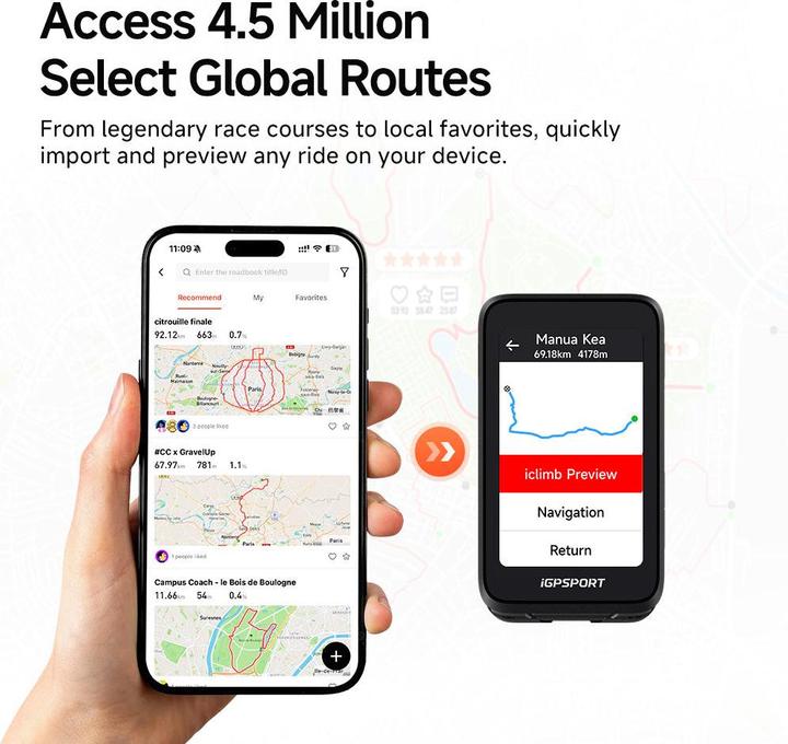 Actual product image iGPSport BiNavi Air Touch Screen GPS Cycling Computer
