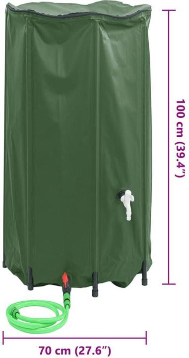 Produktbild VidaXL Wassertank mit Wasserhahn Faltbar 380 L PVC (380 l)