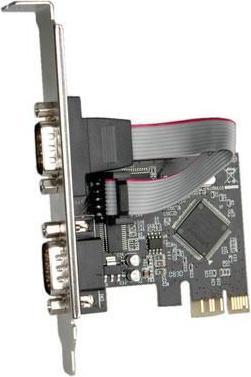 Actual product image Value PCI Express card, serial RS232, D-Sub 9, 2 ports