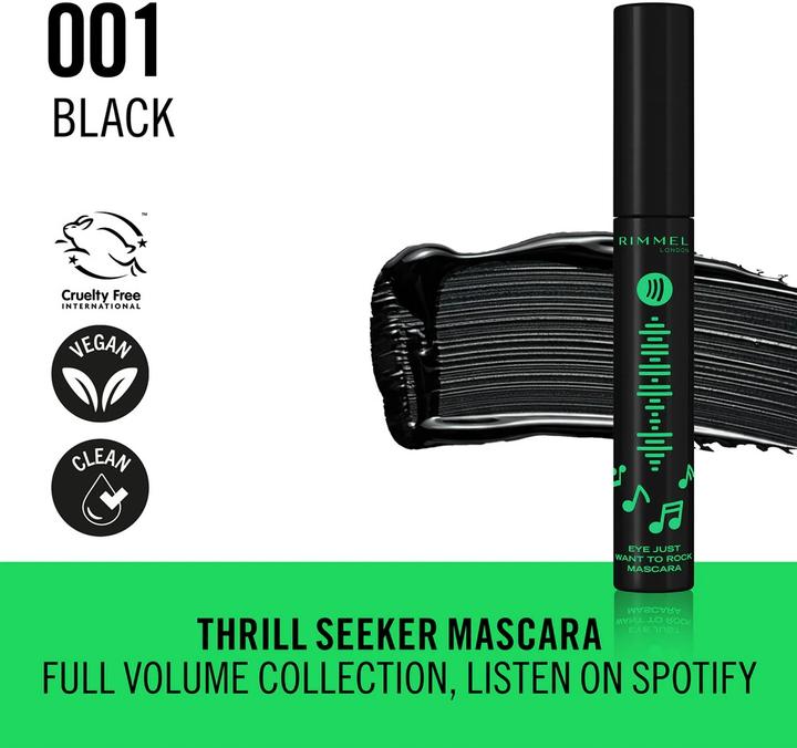 Actual product image Rimmel London WONDER VOLUME THRILL SEEKER Wimperntusche #Extra Schwarz 1 Einheit (Extra black)