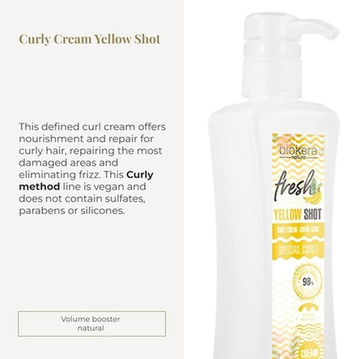 Image du produit Salerm Curly Cream Yellow Shot 300ml Biokera (Crème capillaire, 300 ml)