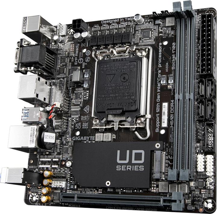 Immagine prodotto Gigabyte H610I DDR4 (LGA 1700, Intel H610 Express, Mini-ITX)