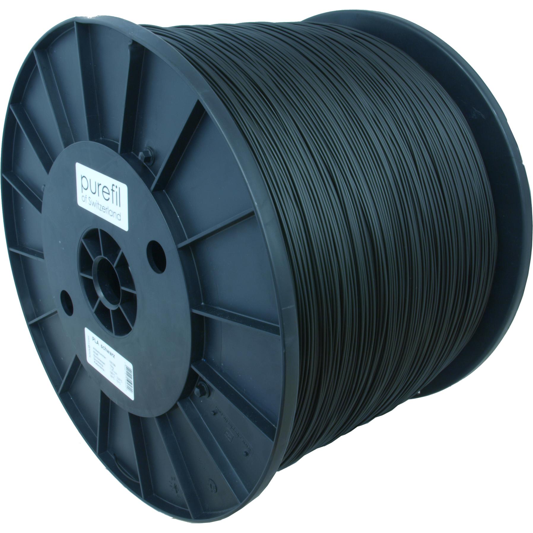 Thumbnail - Purefil PLA Filament (PLA, 1.75 mm, 10000 g, Schwarz), 3D Filament, Schwarz