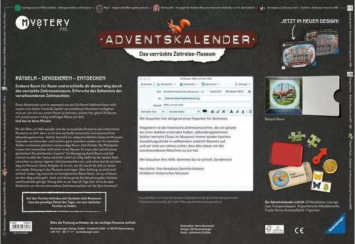 Actual product image Ravensburger Mystery PRO - The crazy time travelling museum