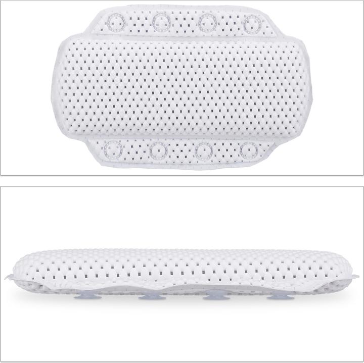 Immagine prodotto Relaxdays Cuscino Poggiatesta da Vasca, Benessere (30,5 x 3,5 x 19,5 cm)
