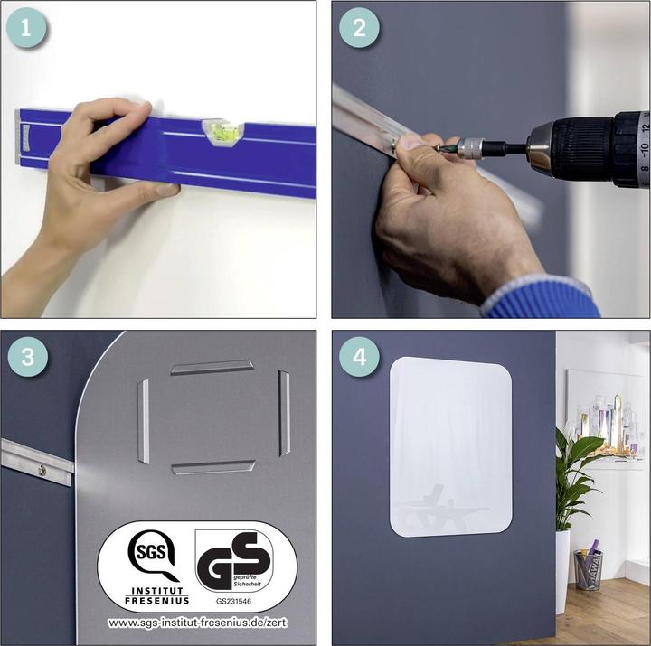 Produktbild Sigel Glas-Magnetboard Artverum (B x H) 1000mm x 650mm Weiss GL303 (Whiteboard)