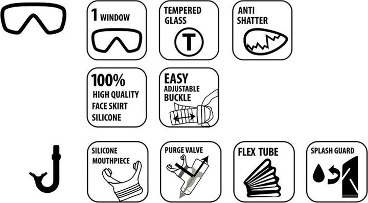 Image du produit Schildkröt Kit de plongée FIJI en 2 parties