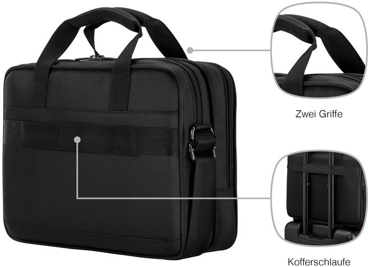 Actual product image Wenger Prospectus 14" Laptop Brief Black (14")