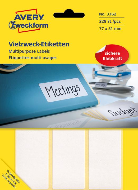 Actual product image Avery Vielzweck-Etiketten