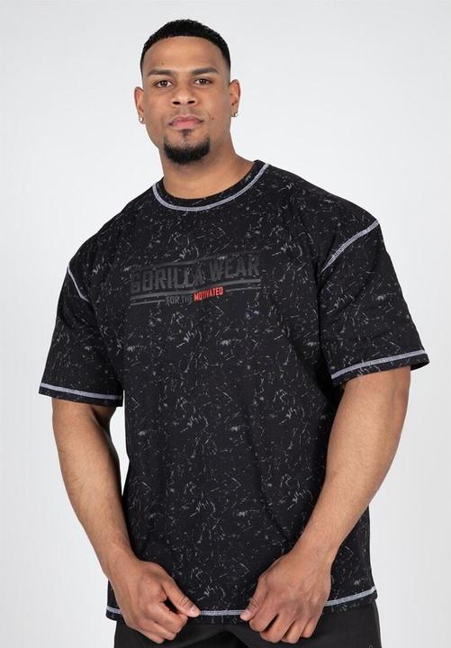 Produktbild Gorilla Wear Saginaw Oversized T-Shirt - Schwarz Meliert (M)
