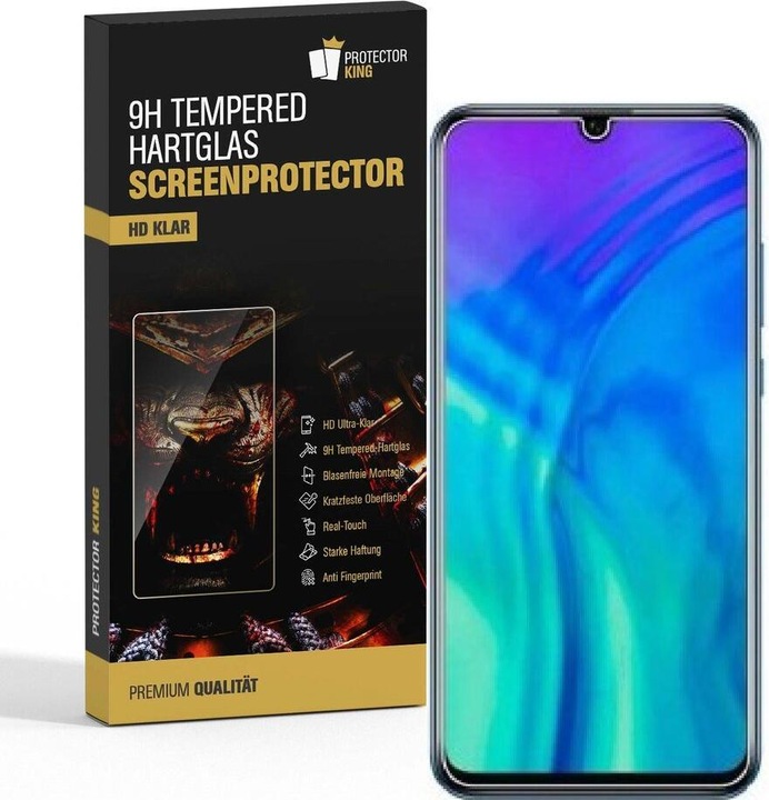 Produktbild Protectorking 3x echtes Tempered 9H Panzerhartglas 3D KLAR (1 Stück, Honor 20 Lite)