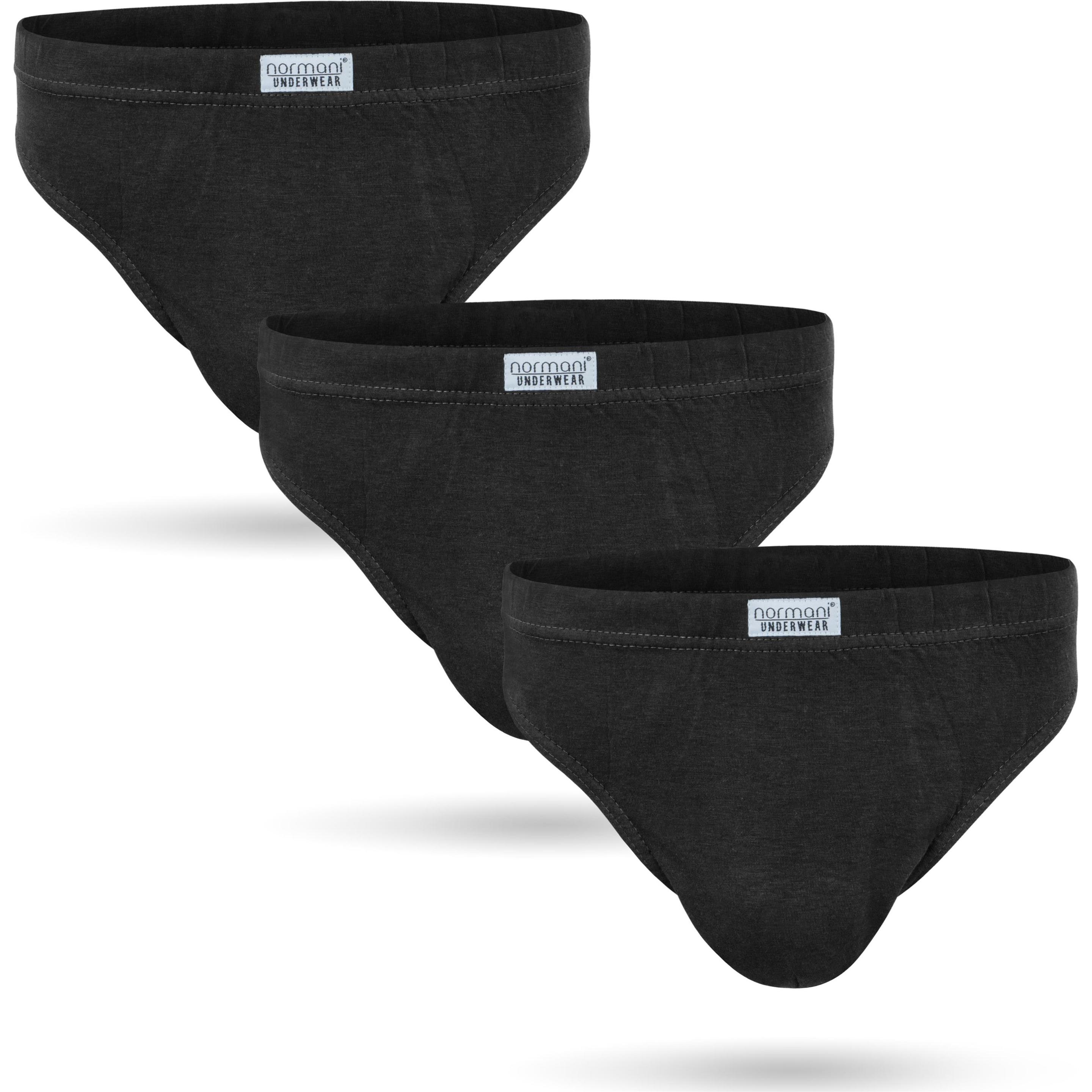 Thumbnail - Normani, Herren, Unterhosen, 3 Stück Herren Slips aus 100 % Baumwolle, Schwarz, (XL, 3er Pack)