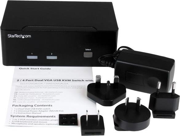 Produktbild StarTech 2-port Dual VGA KVM Switch