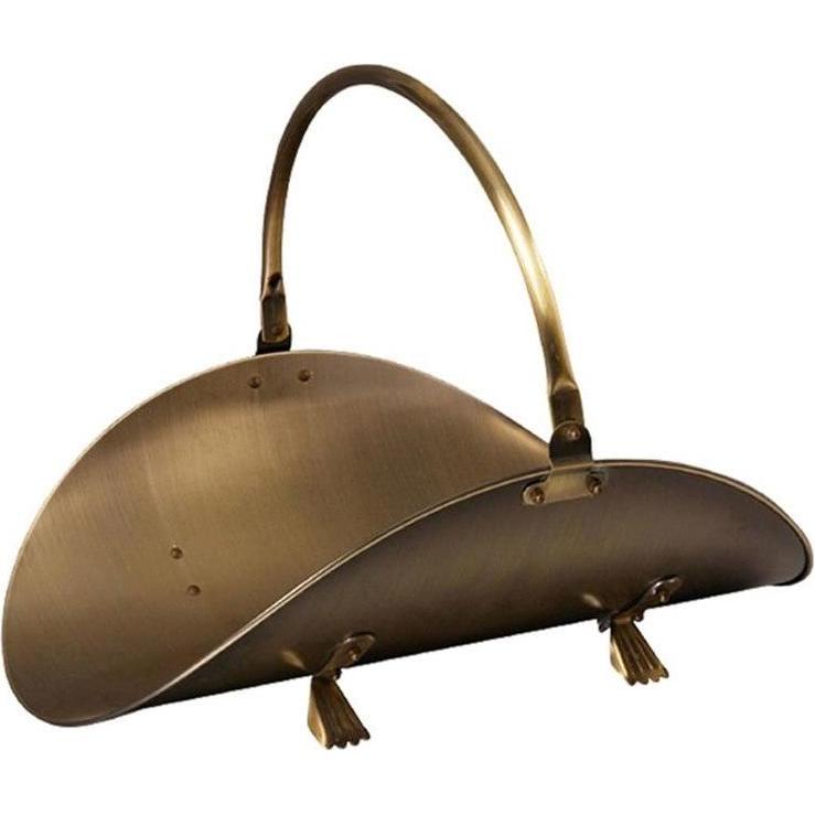Flammifera, Accessori per camino, Sacchetto Per Legna Da Ardere (H001a-B Ottone Invecchiato)