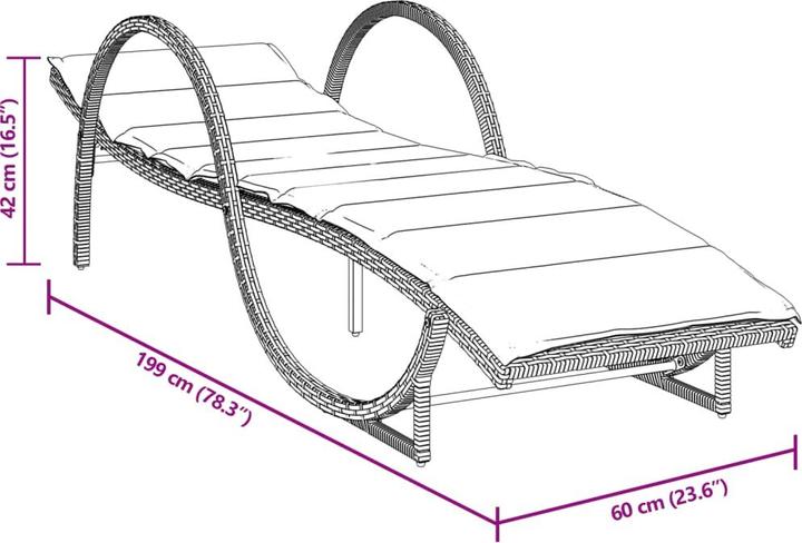 Produktbild vidaXL Sonnenliege (199 cm)