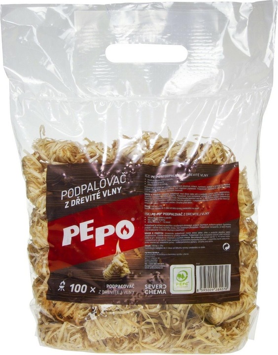 Actual product image Pe-Po Wood Wool Lighter 100 pc.